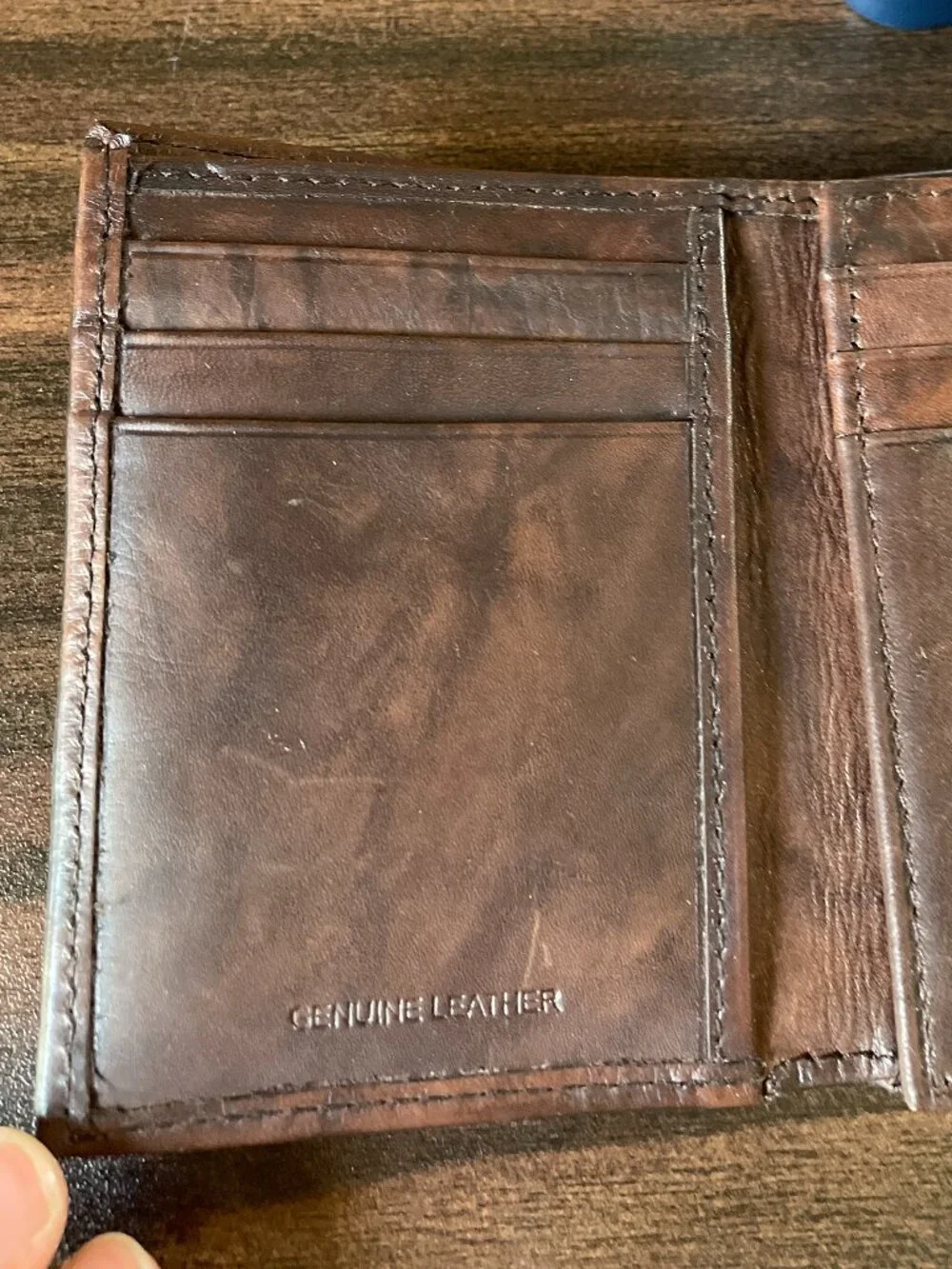 NWT Croft & Barrow Genuine Leather Flip Trifold Wallet — Brown